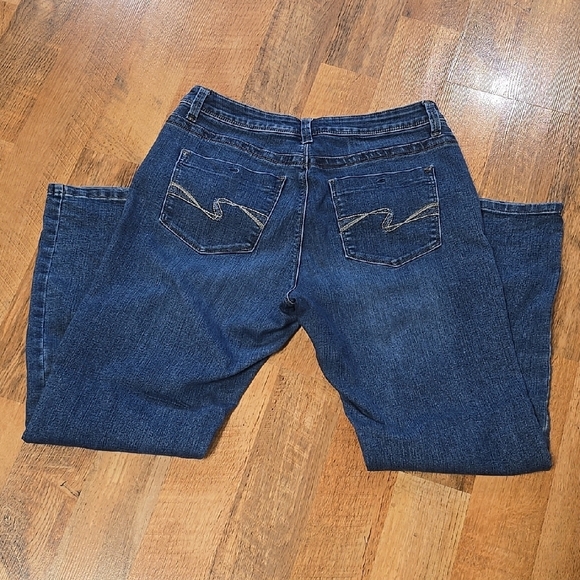 Lee Blue Flare Wide Leg Denim Jeans - Picture 3 of 3